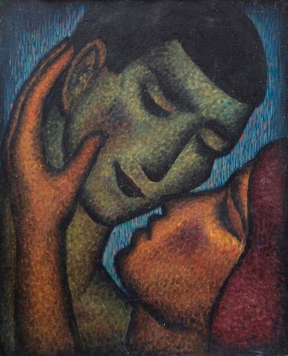 Lev SCHULTZ (mort en 1970) Le baiser

Huile sur toile, numérotée au dos N286

50...