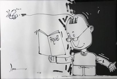Jean DOBRITZ (1956) Poesies

Feutre sur papier signé en bas à gauche

31.5 x 49 cm....