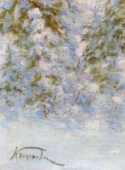 Vasily Grigorevich KRICHEVSKIY (1872-1952) Paysage enneigé 

Huile sur toile signée...