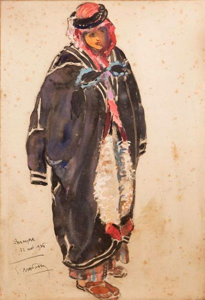 Pierre MATOSSY (1891-1969) Jeune garçon de Palmyre 

Aquarelle sur papier, signée,...