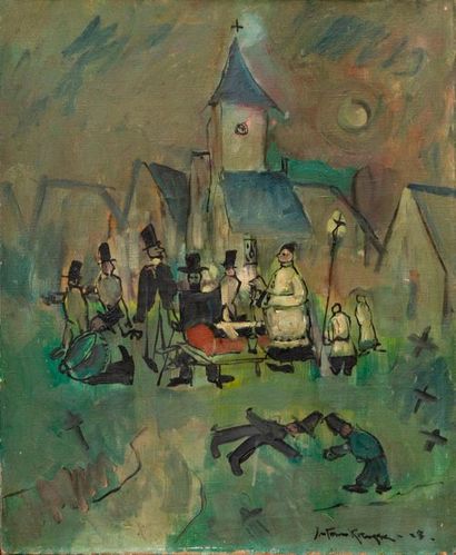 Antoon KRUYSEN (1898-1977) La fête au village, 1929

Huile sur toile signée et datée...
