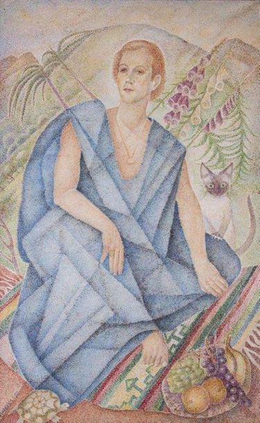 null Marie MAREVNA (1892-1984)
Portrait de Germinal Rangel, 1971
Huile sur toile...