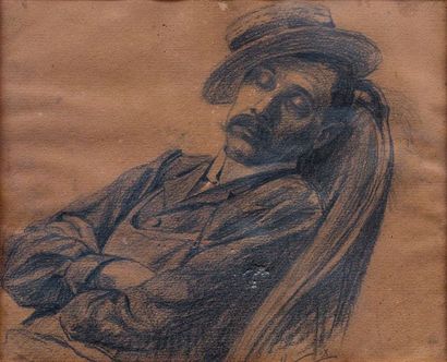 null Clovis TROUILLE (1889-1975)
Camille's father Clovis Trouille at nap time
Charcoal...