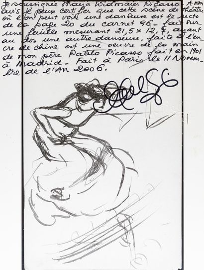 null Pablo PICASSO (1881-1973)

Spanish Dancer, Madrid, 1901

India ink on paper

Notebook...