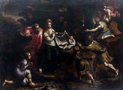 null Ecole italienne du XVI-XVIIème

L'adoration des bergers

Huile sur toile 

95...