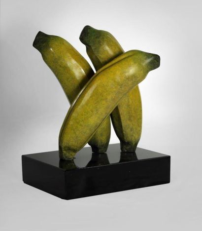 null Clara DUQUE (XXème siècle) 

Bananes, 2002, 

Bronze, édition de 6

38 x 28...