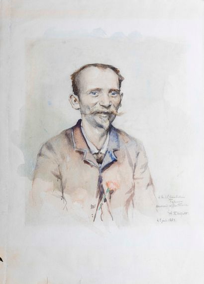 null Albert EDELFELT (1854-1905)

Portrait d'homme à la rose

Aquarelle signée datée...