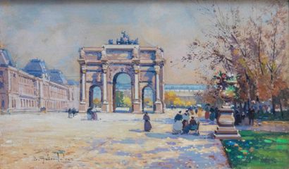 null Eugene Galien-Laloue (1854-1941)

Arc de Trionphe du jardin des Tuileries

Gouache...