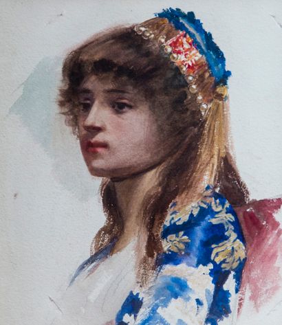 null Josep TAPIRO Y BARO (1830-1913)

Beauté orientale

Aquarelle sur papier

31...