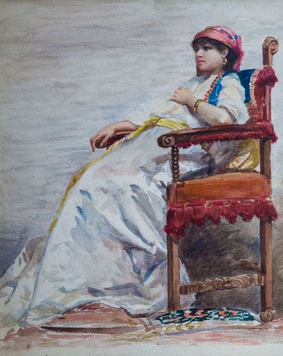  Josep TAPIRO Y BARO (1830-1913)   Femme...