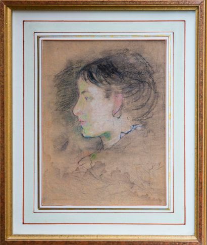 Laurent GSELL (1860-1944) 
Portrait de femme...