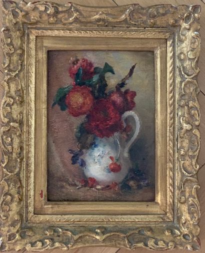 null 
Georges René VILLAIN (1854-1930)

Roses dans une cruche 

Huile sur carton...