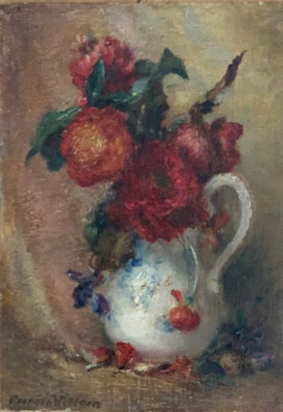 null 
Georges René VILLAIN (1854-1930)

Roses dans une cruche 

Huile sur carton...