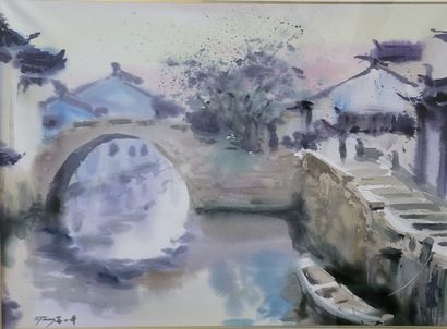 null FU Ji Tsang (1958)

Brune matinale sur le canal

Aquarelle sur papier signée...