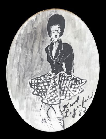 null Karl LAGERFELD (1938-2019)

Le petit tailleur noir de Chanel

Huile sur toile...
