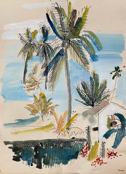 null Antoine MAYO (1905-1990)

Dans le jardin en Égypte

Aquarelle sur papier

Signée...