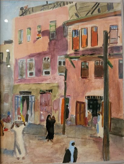  Raoul DU GARDIER (1871) 
Alley in Cairo...