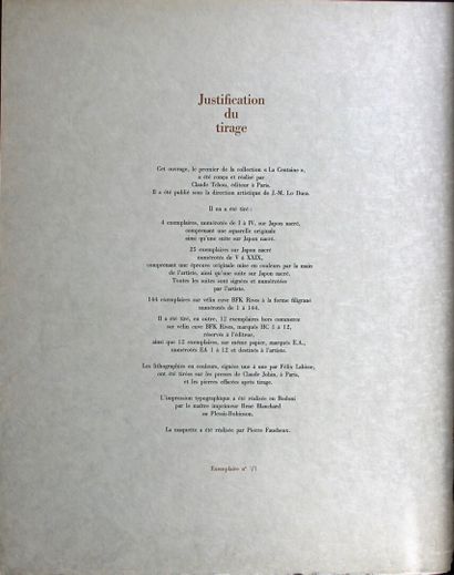 null Félix LABISSE (1905-1982)

Histoire Naturelle 

Edition Tchou, Paris, Ex. VI...