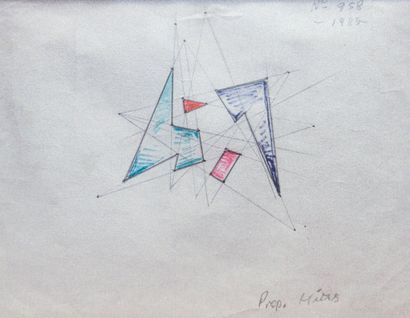 null Raul LOZZA (1939-1997) 

Composition, 1985

Technique mixte sur papier 

Datée...