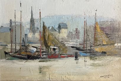 null Abel LEBLANC (1919)

Honfleur 

Oil on canvas 

Signed lower right 

38 x 56...