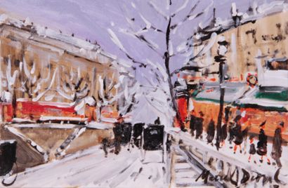 null Marcel DUVAL (1890- 1985)

Les Grands Boulevards sous la neige 

Huile sur toile

Signée...