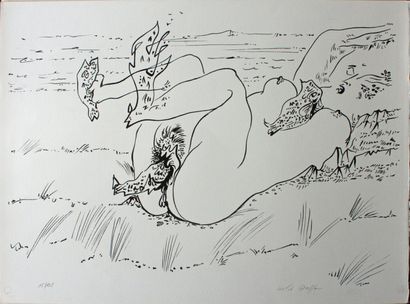 André Masson (1896-1987)
Erotic scene 
Lithograph...