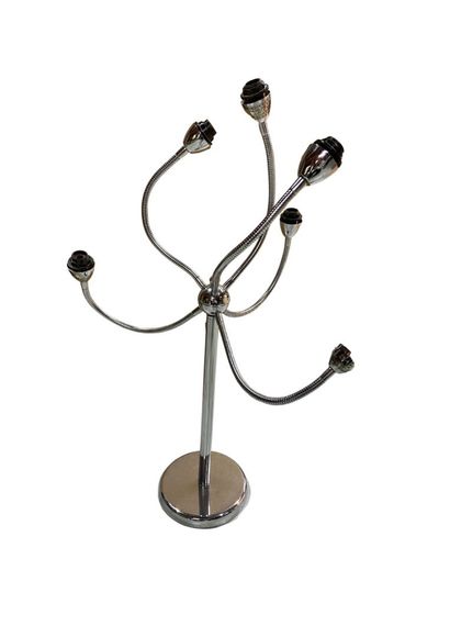 null Table lamp with chromed metal, with six articulated arms 
Sputnik model 
Circa...