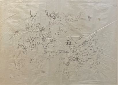 null Roberto MATTA (1911-2002)
Composition aux personnages, Circa 1965
Encre sur...