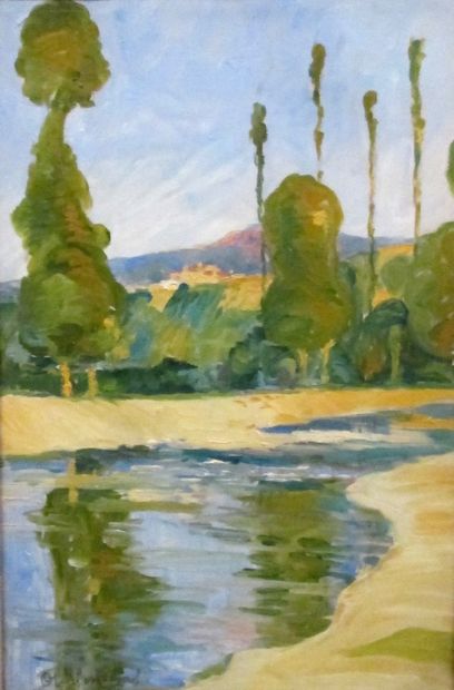 Adrien BAS (1884-1925)
Bord d'une rivière...