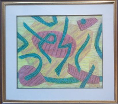 null Henri GOETZ (1909-1989)
Composition abstraite 
Pastel sur papier
Signé et daté...