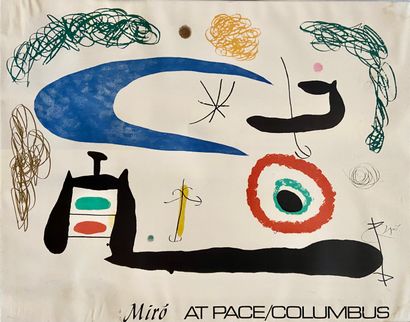 null "Miró at Pace Columbus 1979"
Affiche en couleurs 
Editée par Pace Gallery.,...