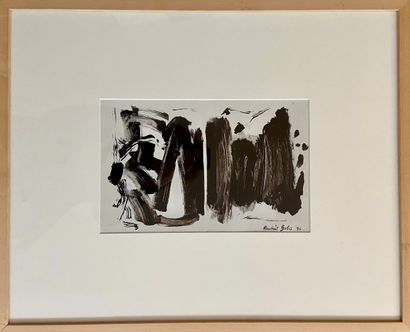 null Andrés GILES (1980)
Black and White N°2 - 1995 
Technique mixte sur papier 
Signée...