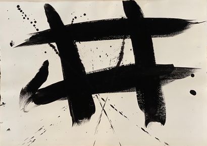 null Franz KLINE (1910-1962)
"ZD463"
Ink on paper 
Titled on the back and bearing...