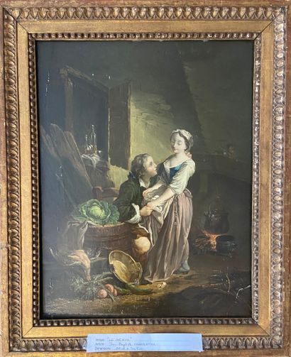 null Dans le goût de Jean-Baptiste CHARPENTIER (1728-1806)
Scène galante dans la...