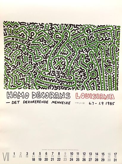 null D'après Keith Haring (1958-1990)
Calendrier Année 1995
Impression offset en...