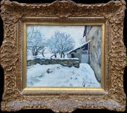 null Alfred SWIEYKOWSKI (1869-1953)
Le village sous la neige 
Huile sur toile 
Signée...