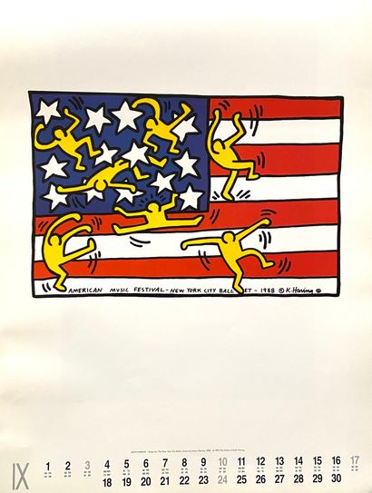 null D'après Keith Haring (1958-1990)
Calendrier Année 1995
Impression offset en...