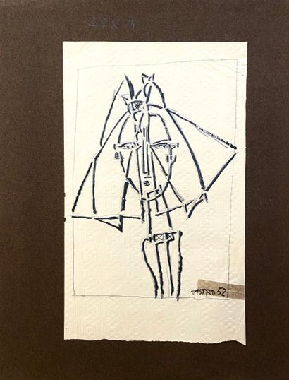 Sergio DE CASTRO (1922-2012)
Figure - 1952
Graphite...