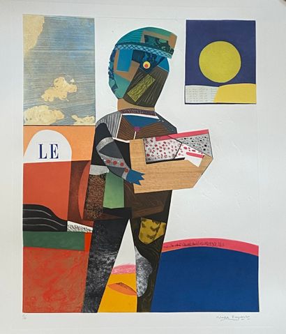 null Max PAPART (1911-1994) 
Tzigane 
Lithographie en couleurs
Signée en bas à droite...