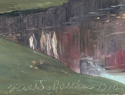null Harald GALLÉN (1880-1931)
L'étang 
Huile sur toile 
Signée et datée 1910 en...