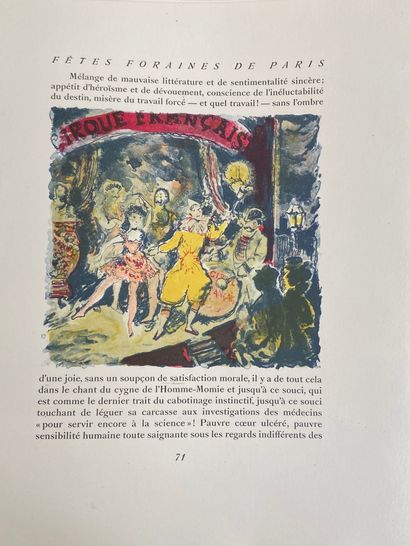 null Emilio GRAU SALA et Gabriel MOUREY 
Fêtes foraines de Paris
Ouvrages in folio,...