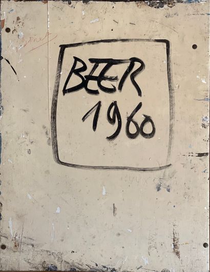 null Franz BEER (1929-2022)
Sans Titre 1960
Technique mixte sur panneau 
Signée en...