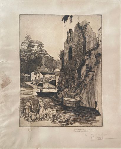 null Fernand HERTENBERGER (1882-1970)
Village de Clisson, 1929
Gravure en noire sur...