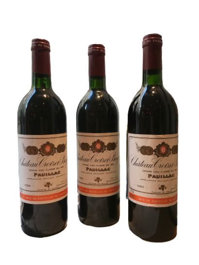 null 11 bouteilles (75 cl) de Château Croizet Bages (Rouge)
Millésime 1985
D'appellation...