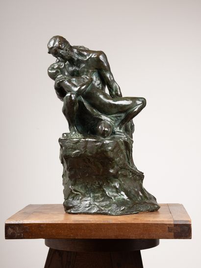 Alfredo PINA (1883-1966) The Kiss
Bronze proof with greenish-brown patina, first...