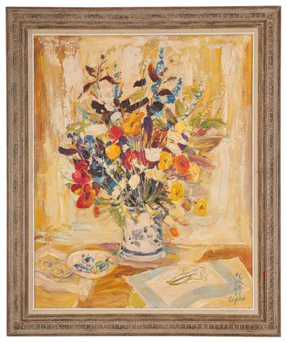 Le PHÔ (1907-2001) Bouquet of flowers, c. 1960
Oil on canvas
Signed lower right 
81...