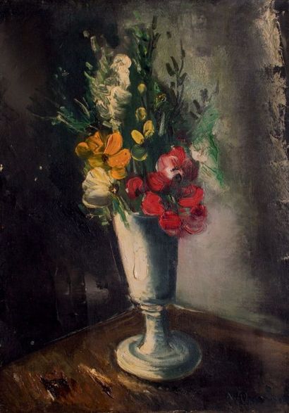Maurice de Vlaminck (1876-1958) 
(*)Bouquet de fleurs
Huile sur toile signée en bas...
