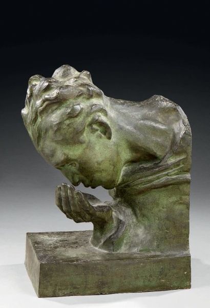 Guido Galletti (1893-1977) 
La Source
Bronze à la cire perdue, patine verte, signée...