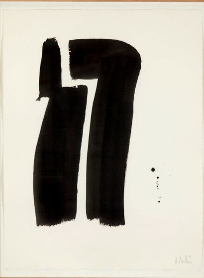 Olivier DEBRE (1920-1999) Composition
Lavis d'encre sur papier, signé en bas à droite
66...