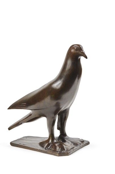 null François POMPON (1855-1933)

Pigeon Nicolas - Pigeon 2 queue relevée, 1929

Bronze...